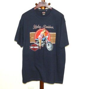 Harley Davidson Pin Up Girl T Shirt Missoula Montana